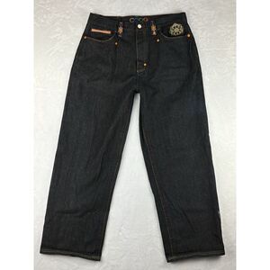 COOGI Jeans Men's‎ Black Denim Embroidered Y2K Size 40x34 (39x33 Measured)